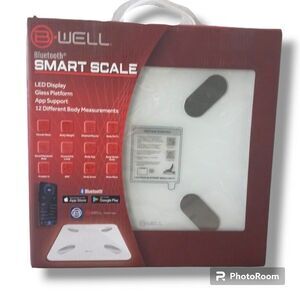 B Well Bluetooth Smart Scale-App Support-Glass Support-LED Display-Fitness-NEW